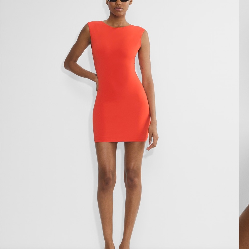 Figure-Hugging Red Mini Dress - Women